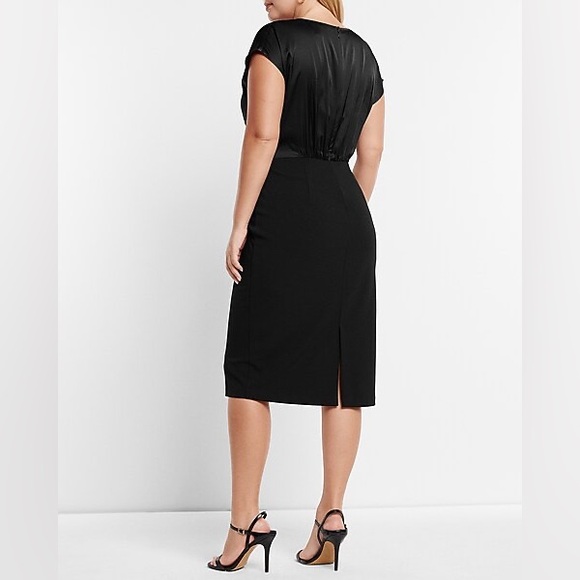 Express Elegant Black Midi Dress - Picture 7 of 8